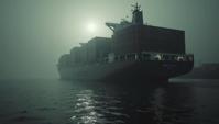 by Frieke Janssens , photograph, Container ship, deep focus