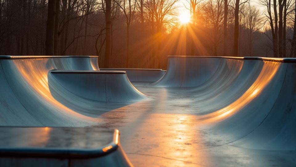 photograph, Aetherpunk, Skate park, sleek