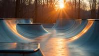 photograph, Aetherpunk, Skate park, sleek