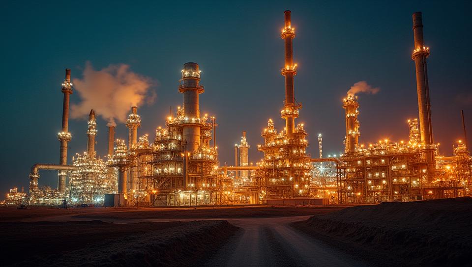 designed by Monia Merlo , photograph, Collectable Tunisian Oil refinery, iridescent light