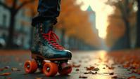 photograph, Stupid Roller skates , intricate details, background