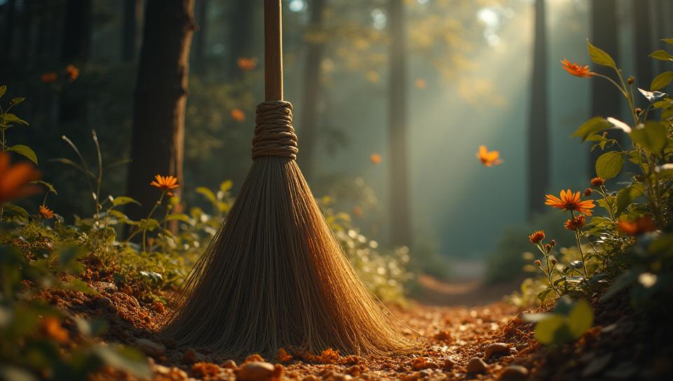 photograph, professionally shot of a Colossal Broomstick, Spiritual, High Shutter Speed