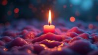 by David Sims , photograph, Asteroid, Candle light