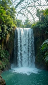 photograph, hyper detailed, Frosted Ugly Northern Waterfall, Golden ratio