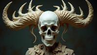 art by Matthew Barney and Meryl McMaster, photograph, Noble Skulls Dreamcatcher , Futurism