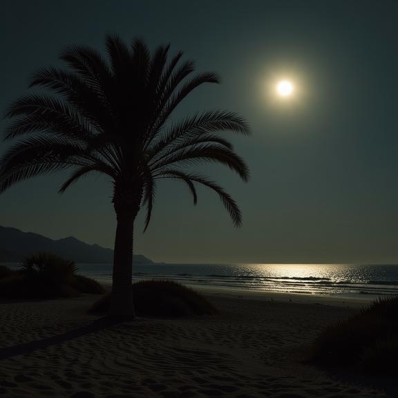 photograph, masterpiece, shot from behind of a Peaceful Maxed The Burst of Ancients , Brown nature with Palm tree