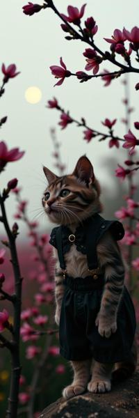 by Julie Blackmon , photograph, warm blossoms and Perseid meteor in background, silhouette