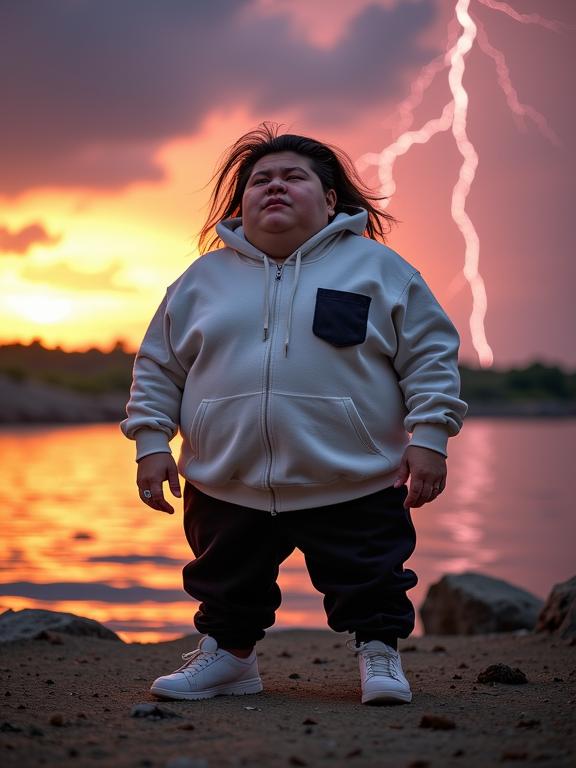 photograph, Funk Art, highly detailed, ground level shot of a chubby Mongolian Maffiosi Sergio