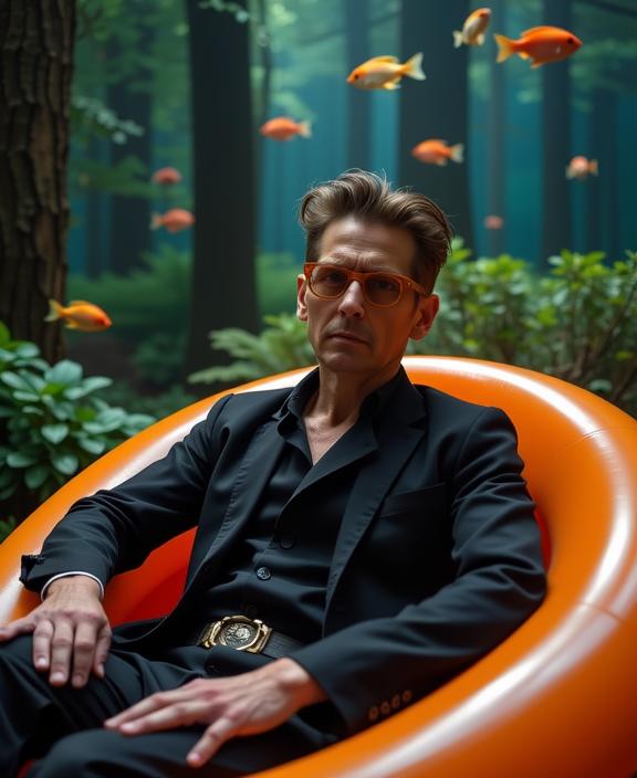 photograph, Rule of Thirds, shoulder level shot of a slender traditional Dark ages Jeff Goldblum , he is very Dark Wave Art and Bustled