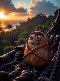 photograph, Dragoncore, Rule of Thirds, birds eye view shot of a Glamorous Untidy Steerage sweet potato of Hate