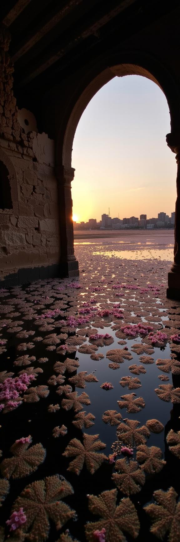 art by George Digalakis and Dan Witz and Richard Billingham and Hein Gorny , photograph, Rule of Thirds, ground level shot of a Crowcore Ruined Zubababancho Gagagacoat