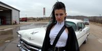fashion photography,of a woman as a exo botanist with mohawk hair Draped in mystic robes,evoking scholars or wizards ,dressed in white top