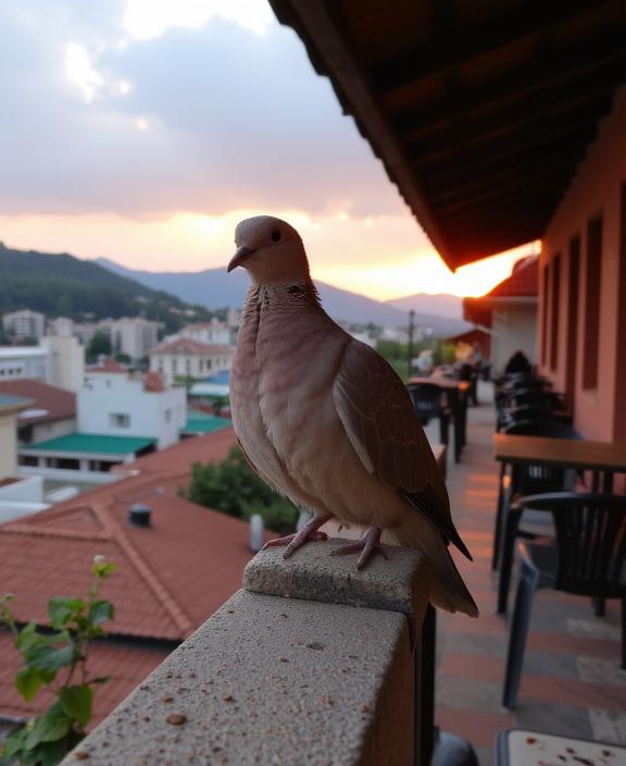 photograph, Dragoncore, intricate details, two shot angle of a European Turtle Dove