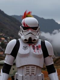 photograph, hyper detailed, Portrait of an athletic Nautical Male Stormtrooper , the Male is very Injured and Intellectual