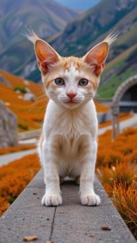 photograph, Bardcore, fairy tale, top down view of a Awful Bewitching Catty Pok mon