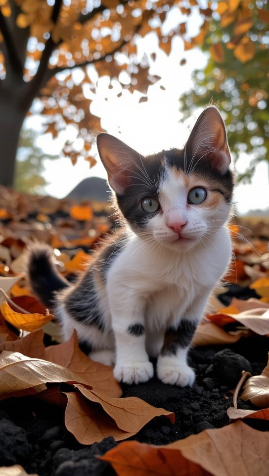 stylized by Nathan Wirth and Thomas Barbey and Annie Leibovitz , photograph, hyper detailed, High exposure of a Japanese Bobtail Kitten
