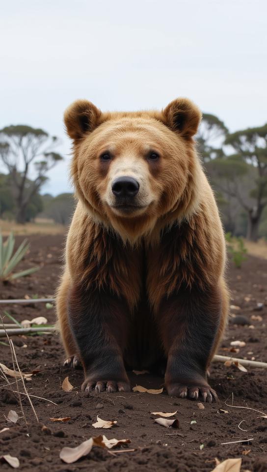 by Marta Bevacqua , photograph, gilded technique, shoulder level shot of a Adorable Slimy Bear