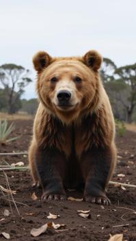 by Marta Bevacqua , photograph, gilded technique, shoulder level shot of a Adorable Slimy Bear