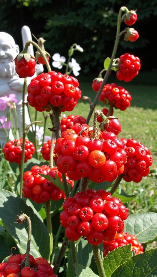 designed by Ilse Bing and Juergen Teller and Lucien Clergue and Gregory Colbert , photograph, masterpiece, Portrait of a Wonderful Colorful Roma Wild berry bush