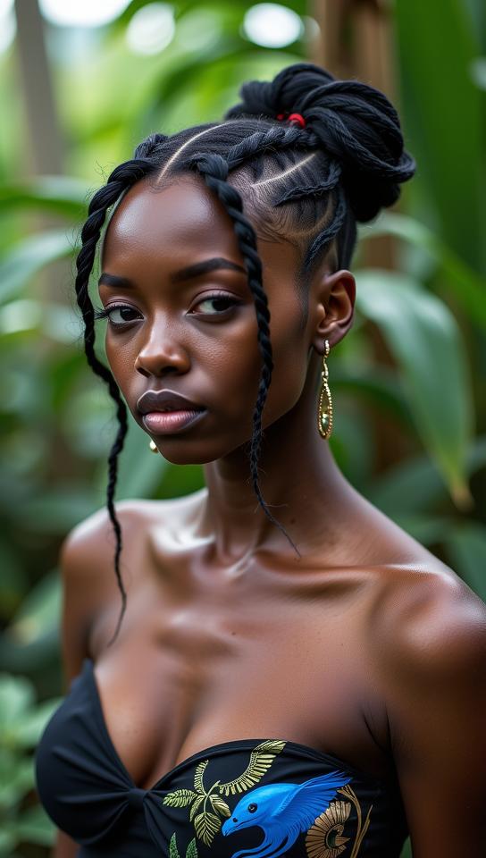 stylized by Steven Klein and Marianne Breslauer and Lois Greenfield , photograph, tranquil compositions, eye level shot of a Fluid Conceptual thin Panamanian Female Mind reader