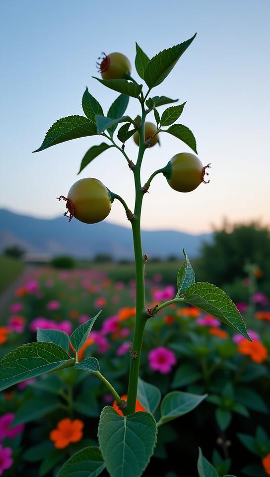 art by Jeanloup Sieff and Vik Muniz , photograph, electric green theme , Dutch angle shot of a Awe Inspiring Historical Iraqi loquat