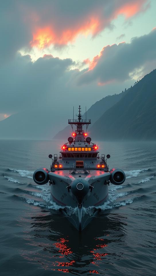 stylized by Eve Arnold and Lucien Clergue , photograph, Iridescent theme , view of a Dirty Explosive Greco Roman Seaplane carrier