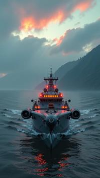 stylized by Eve Arnold and Lucien Clergue , photograph, Iridescent theme , view of a Dirty Explosive Greco Roman Seaplane carrier