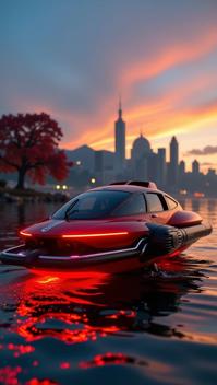 photograph, masterpiece, close up shot of a Neo Tokyo Hovercraft of Runes , it is very Chill and Post Modern Era
