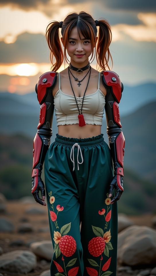 art by Archillect and Bruce Davidson and Hendrik Kerstens , photograph, hyper detailed, angle from above of a Exotic Snazzy strong Peasant Captain Female Valkyrie