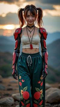 art by Archillect and Bruce Davidson and Hendrik Kerstens , photograph, hyper detailed, angle from above of a Exotic Snazzy strong Peasant Captain Female Valkyrie
