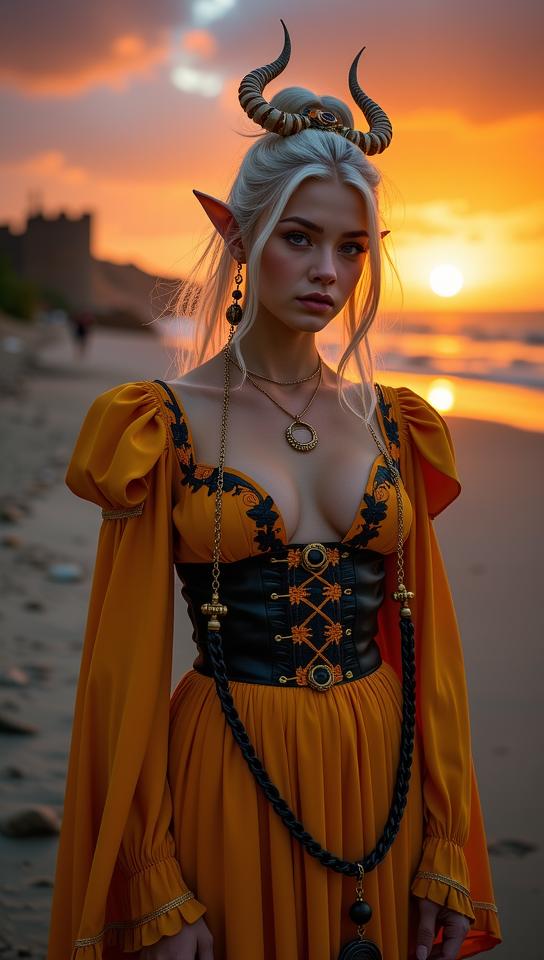 art by Caras Ionut and Zhang Jingna and Thomas H fner , photograph, behance, modelshoot style shot of an in a very Intense Yellow South American Ceramic Chador
