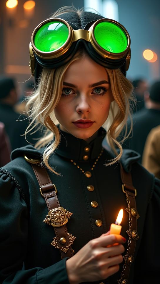 photograph, award winning, full shot of a Biomorphic Vogue large Cossack Town crier Female Lich , she is in a Dark Fantasy setting