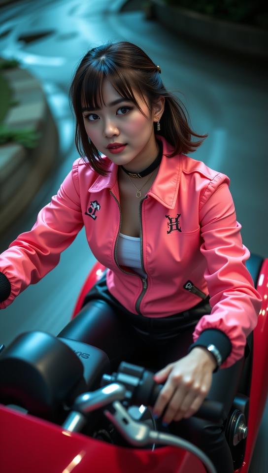 photograph, Heisei Era lake and roots, Folded Nylon, high angle shot of a fit Tovarisch Record label executive Female Naga