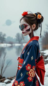 photograph, desolate pond and Planet in background, Cutecore, magnificent