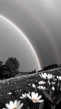 designed by Ansel Adams and Alexandre variste Fragonard and Louis Welden Hawkins , photograph, crowded flora and Canis Minor constellation in background, Rule of Thirds