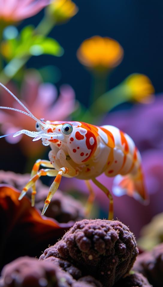 photograph, underground comix, full body shot of a Cleaner Shrimp , it is very Psychadelic and Wonder
