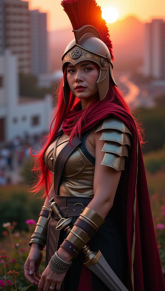 photograph, elegant, angle from below of a year old tall Cosplayer Female Spartan , the Spartan is very Unpredictable and Silky