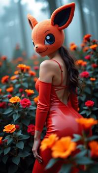 Very sexy woman in sexy outfit, photograph, concept art, profile of a Superficial Miserable Hex Nut Pok mon of Belief