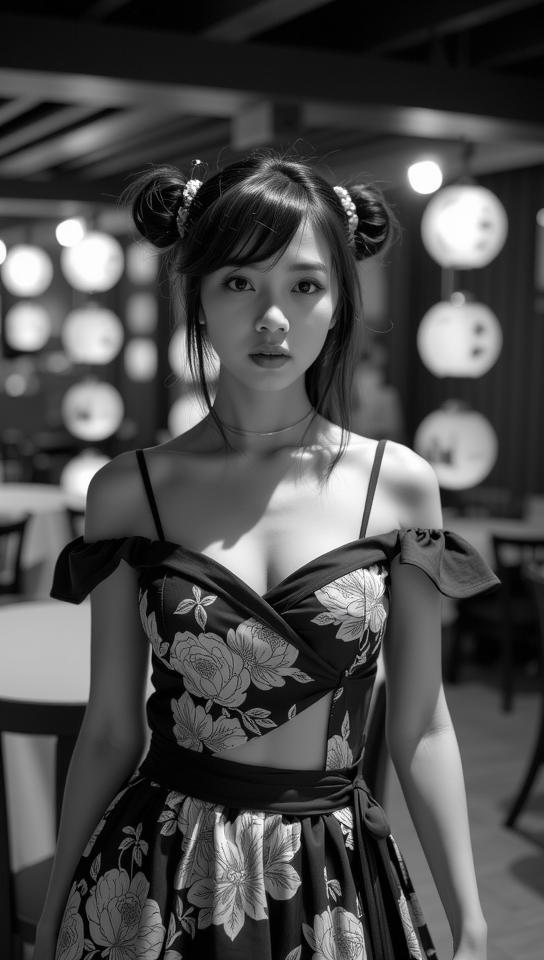 Very sexy woman in sexy outfit, photograph, behance, Sharp focus of a Illuminated Accomplished large Qin Dynasty Girl of Bounty