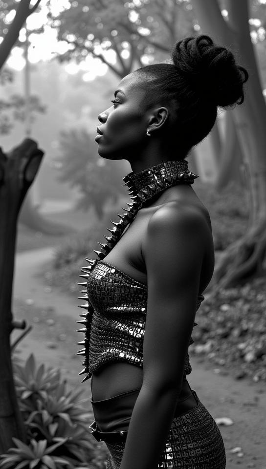 Very sexy woman in sexy outfit, stylized by Thom Mayne , photograph, great composition