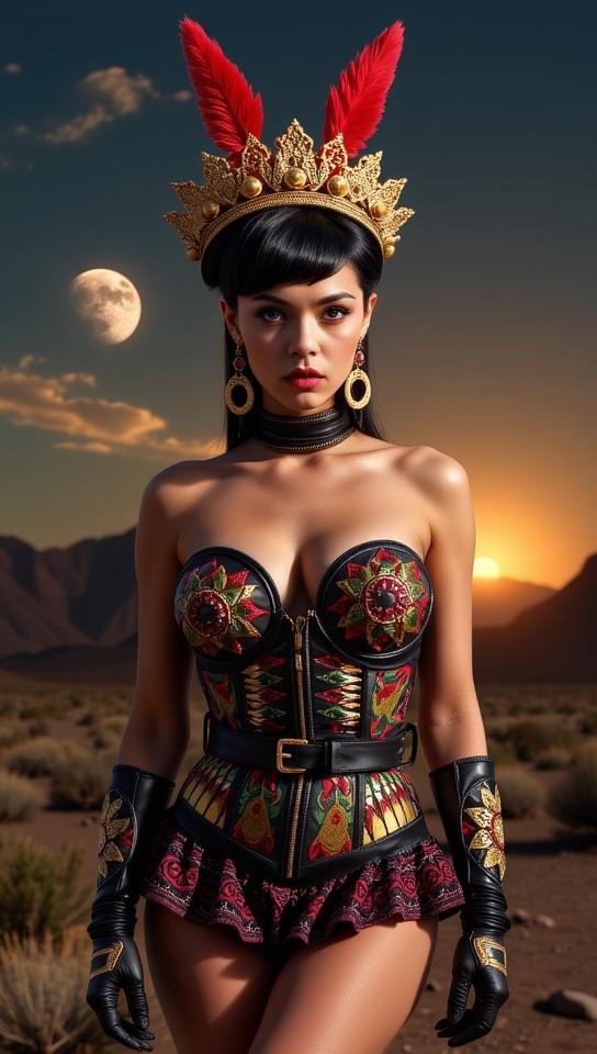 Very sexy woman in sexy outfit, art by Tiago Hoisel and Frank Stella , photograph, serene expressions