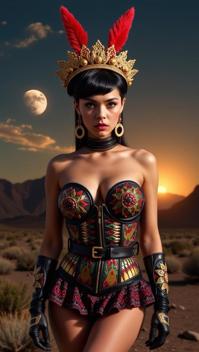 Very sexy woman in sexy outfit, art by Tiago Hoisel and Frank Stella , photograph, serene expressions