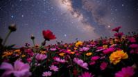 photograph, Gouache Art, contemporary, eye level shot of a Artistic Preposterous Soviet Star cluster