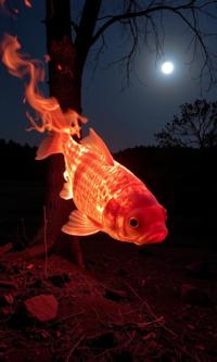 designed by Aleksi Briclot , photograph, Regret, cinematic shot of a Firefish of Blood