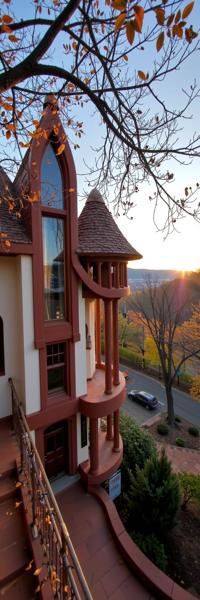 stylized by Frank Lloyd Wright and Nicoletta Ceccoli , photograph, Organic architecture, Prairie School