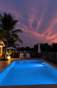 photograph, desolate fauna and Gemini constellation in background, gorgeous, landscape of a Stimulating Fluffy Gwalior from inside of a Swimming pool