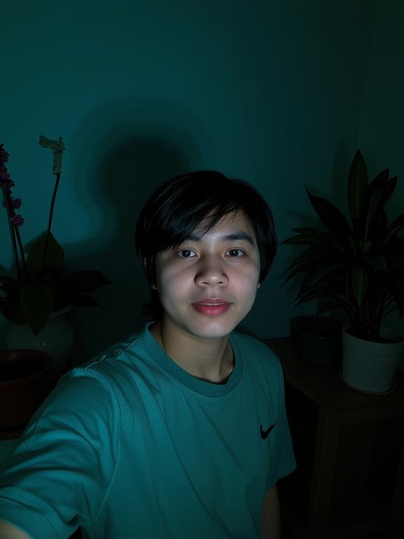photograph, stylized, selfie shot angle of a I m faded, I m feeling blue