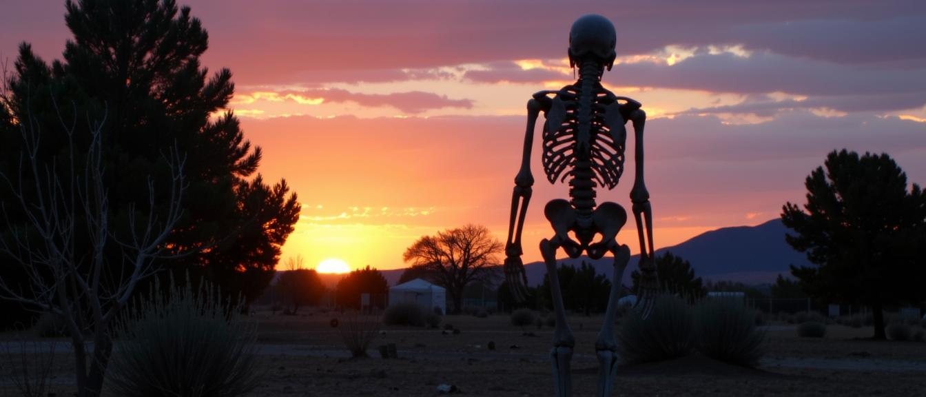 photograph, elegant, rear angle of a Glow In The Dark Unusual Navajo Skeleton of Renewal , it has attractive details