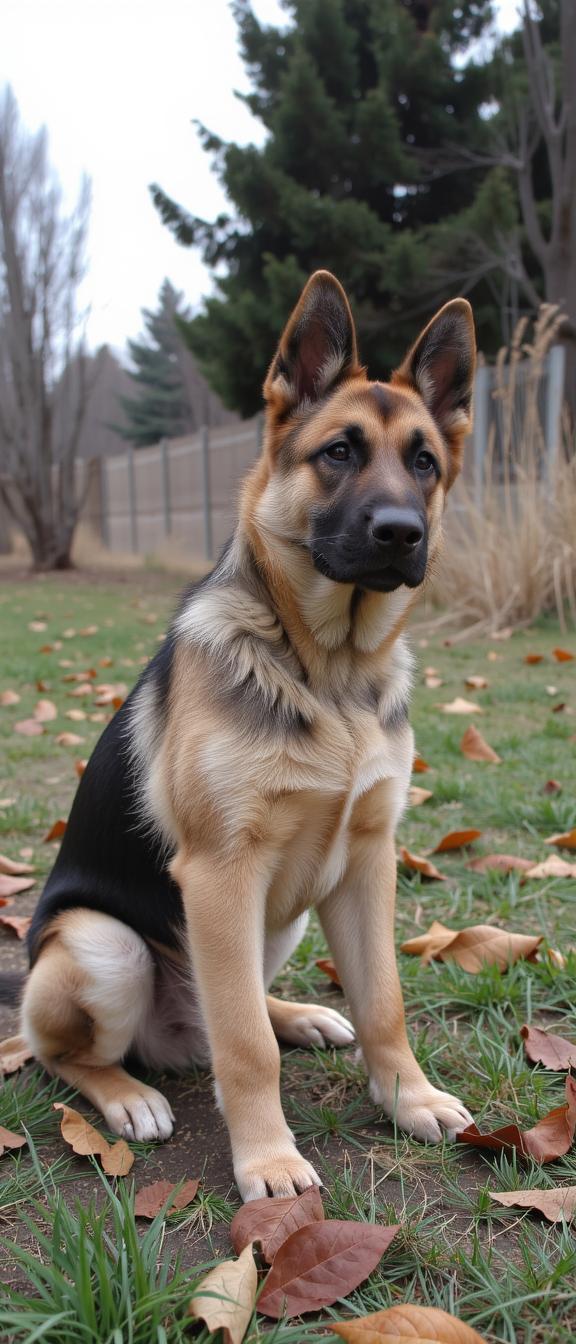 photograph, Art Brut, masterpiece, modelshoot style shot of a Hardy Creepy Plum and Mustard German Shepherd Puppy