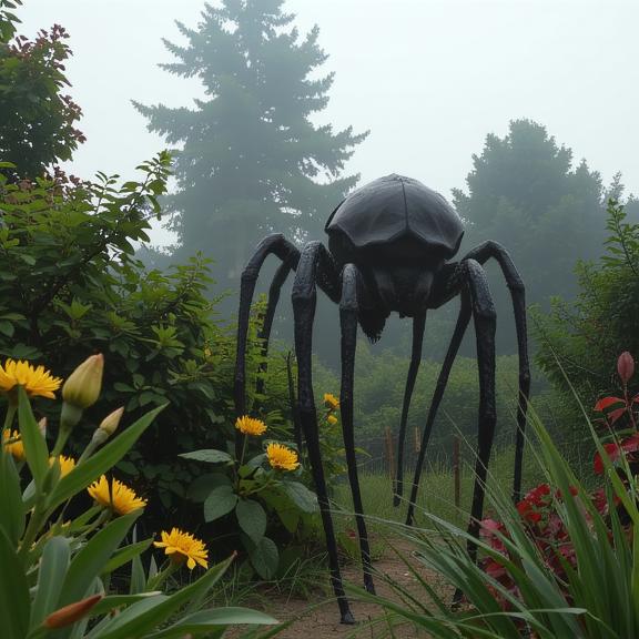 by Adam Hughes and Ken Loach and Chris Samnee , photograph, desolate garden and vegetation, Slimepunk
